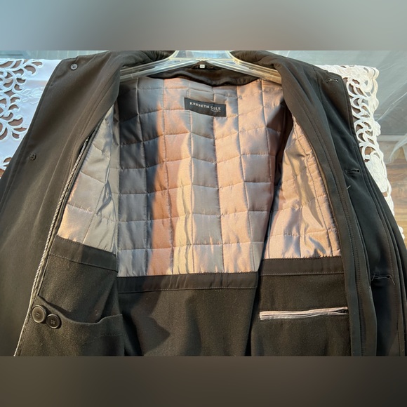 Kenneth Cole New York in person condition black coat with extra warm vest. XL - Picture 2 of 12